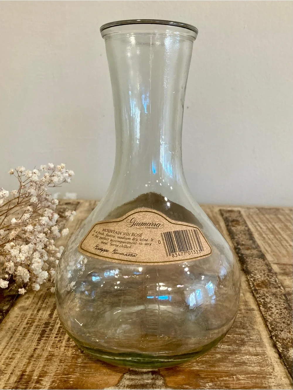 Vintage Giumarra Vineyards Mountain Vin Rosé Bottle – California Wine Decor